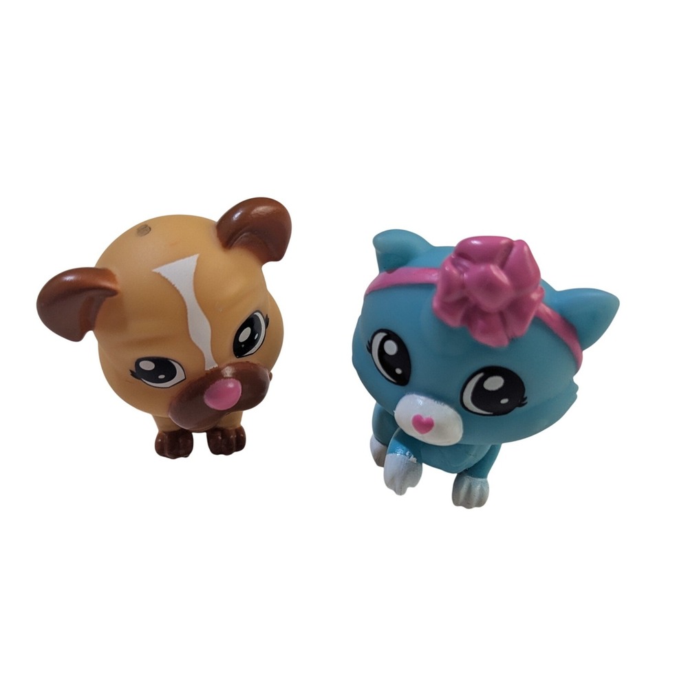 Blip LLC C127SMDG Mini Figures Tan Puppy Blue Kitten Flower Headband 2pc Set